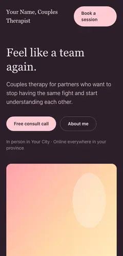 A couples therapist