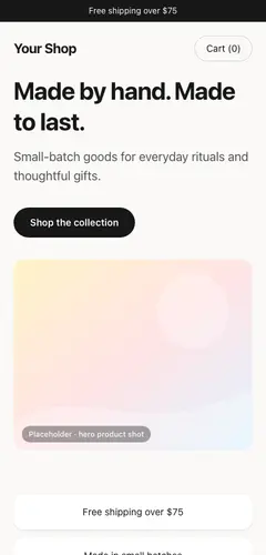A handmade goods shop