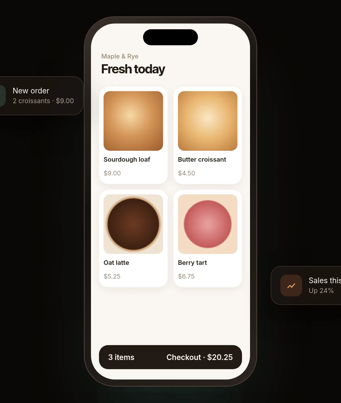 Your shop on a phone