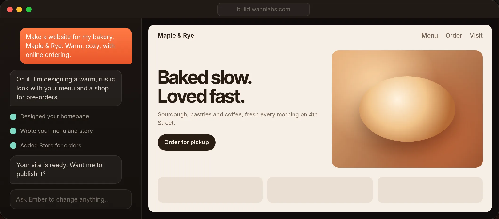 Building a bakery site in Ember